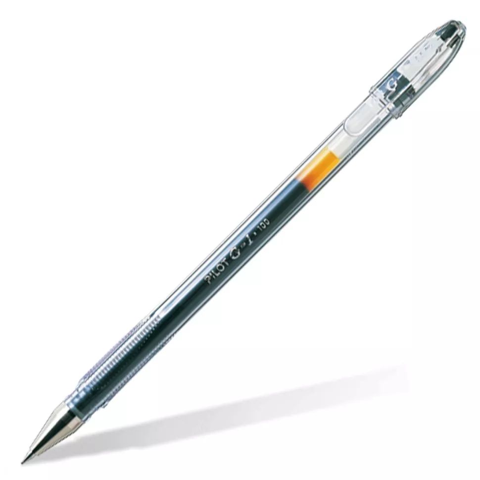Ручка гелевая прозр. корп. 0,5мм. черная