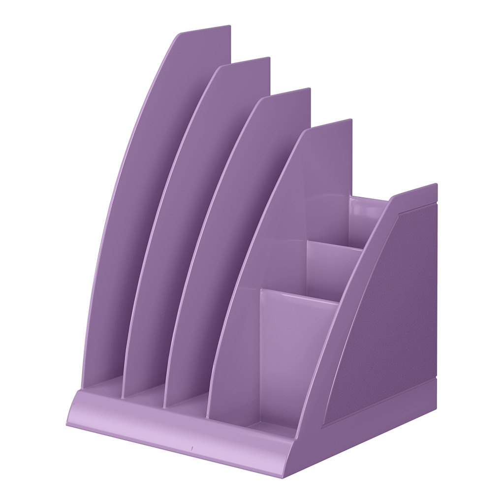 Подставка для бумаг пластиковая ErichKrause Regatta, Pastel Bloom, фиолетовый