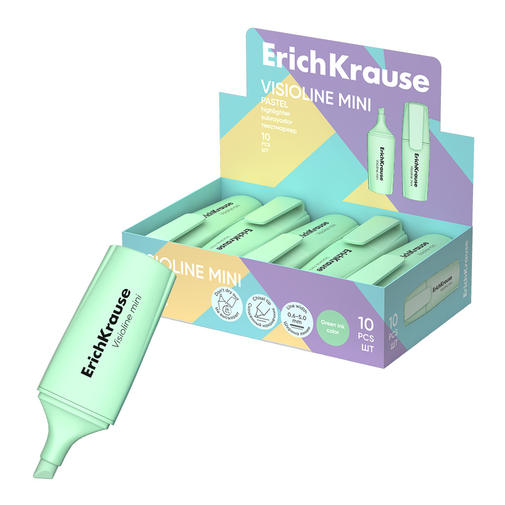 Текстовыделитель EK Visioline Mini Pastel, 0,6 - 5,0мм, зеленый