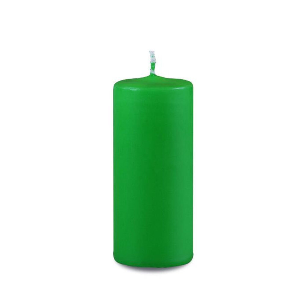 Свеча пеньковая 40*90мм зеленая