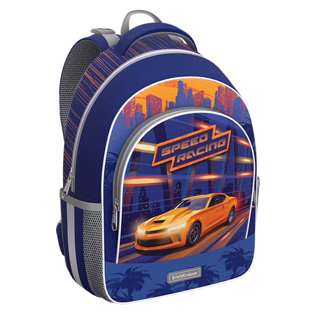 Ученический рюкзак с грудной перемычкой ErichKrause ErgoLine® 15L Sport Car