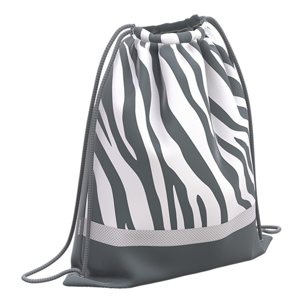 Мешок для обуви ErichKrause с боковым карманом 500х410мм Light Grey Zebra