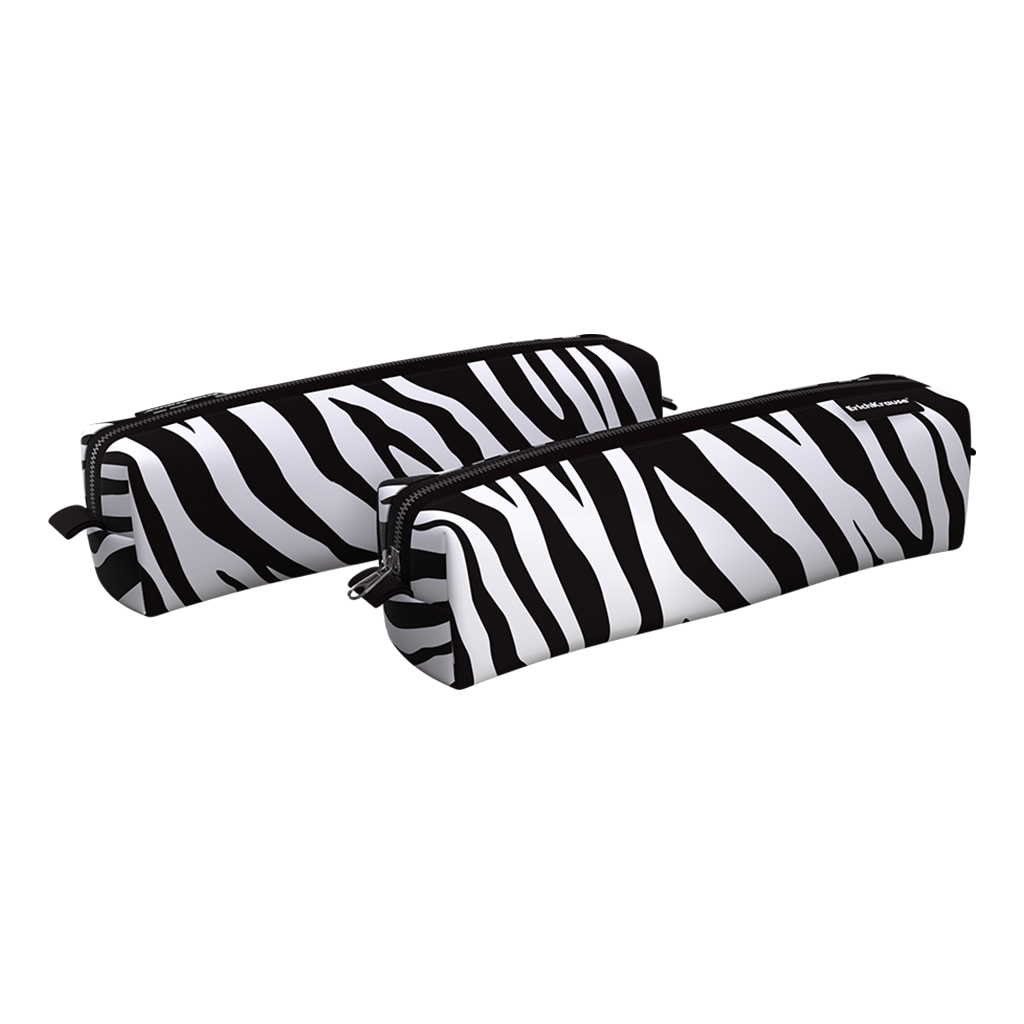 Пенал квадро mini ErichKrause 210x50x50мм Black&White Zebra