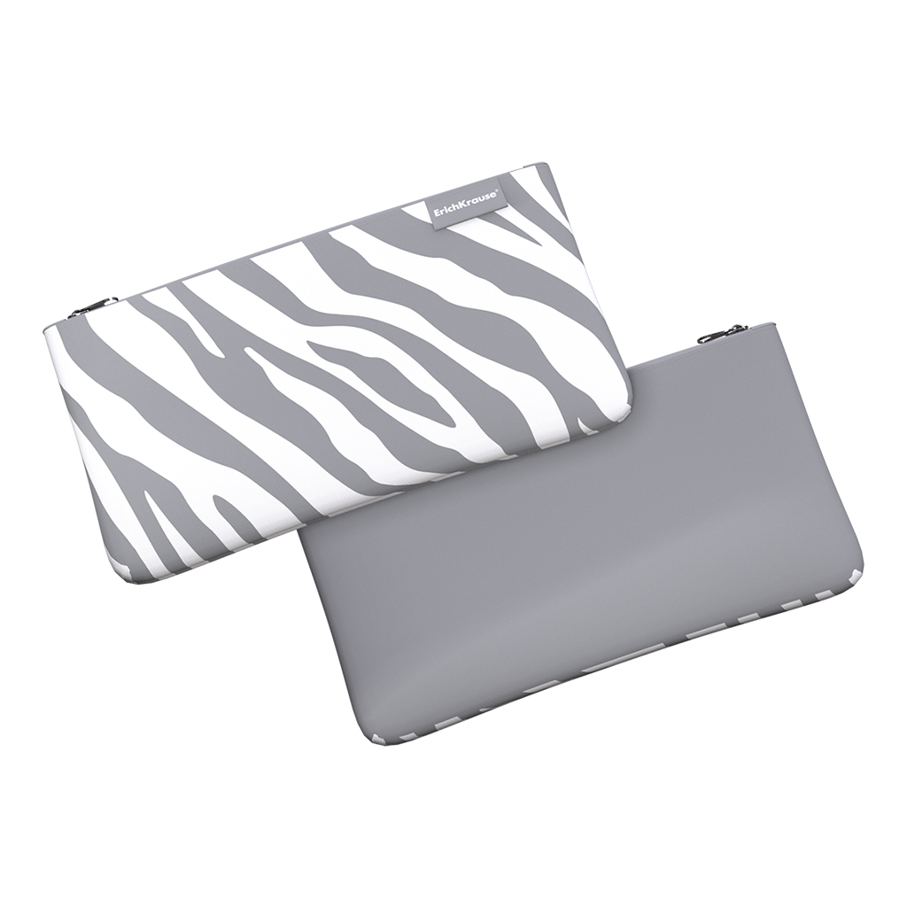 Пенал конверт ErichKrause Light 220x120мм Light Grey Zebra