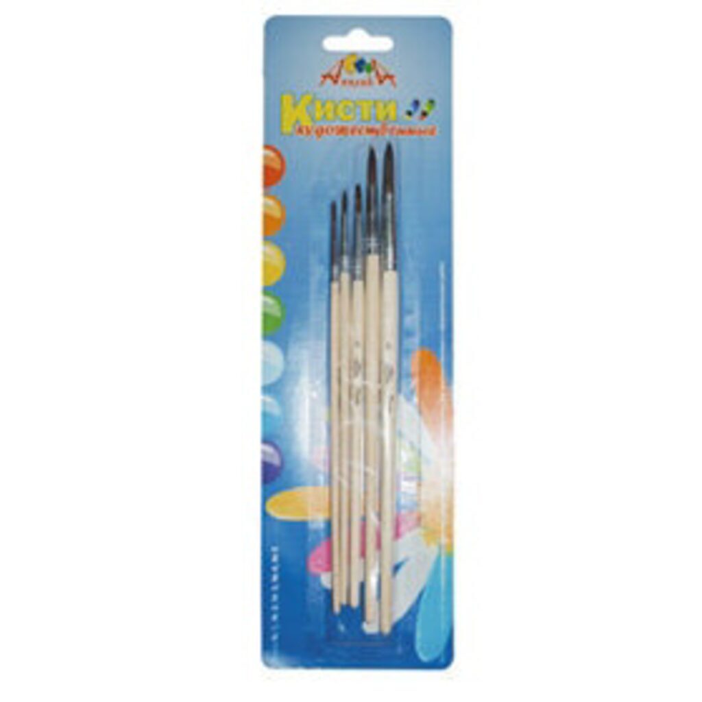 Набор кистей "Апплика"набор из 5шт.пони№№1,2,3,4,5