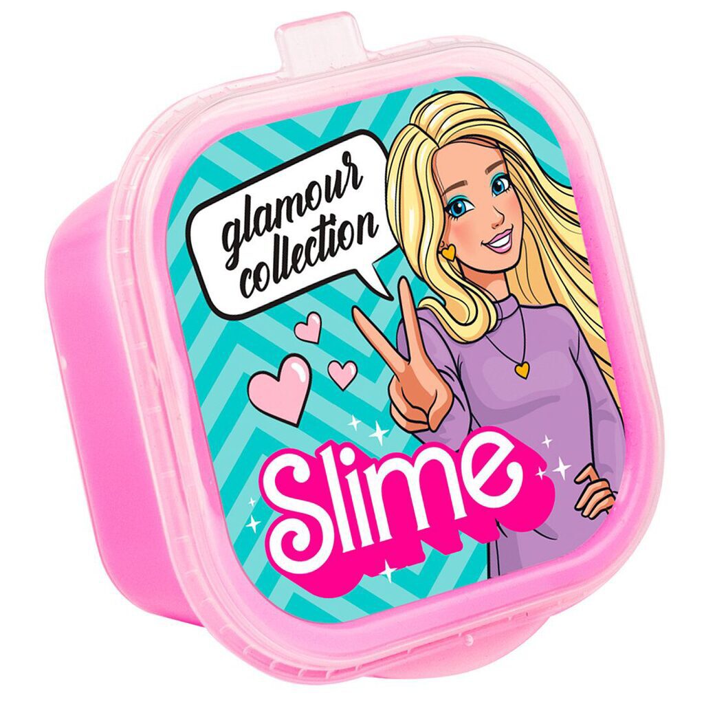 Slime  60гр "Glamour collectio" розовый с шариками