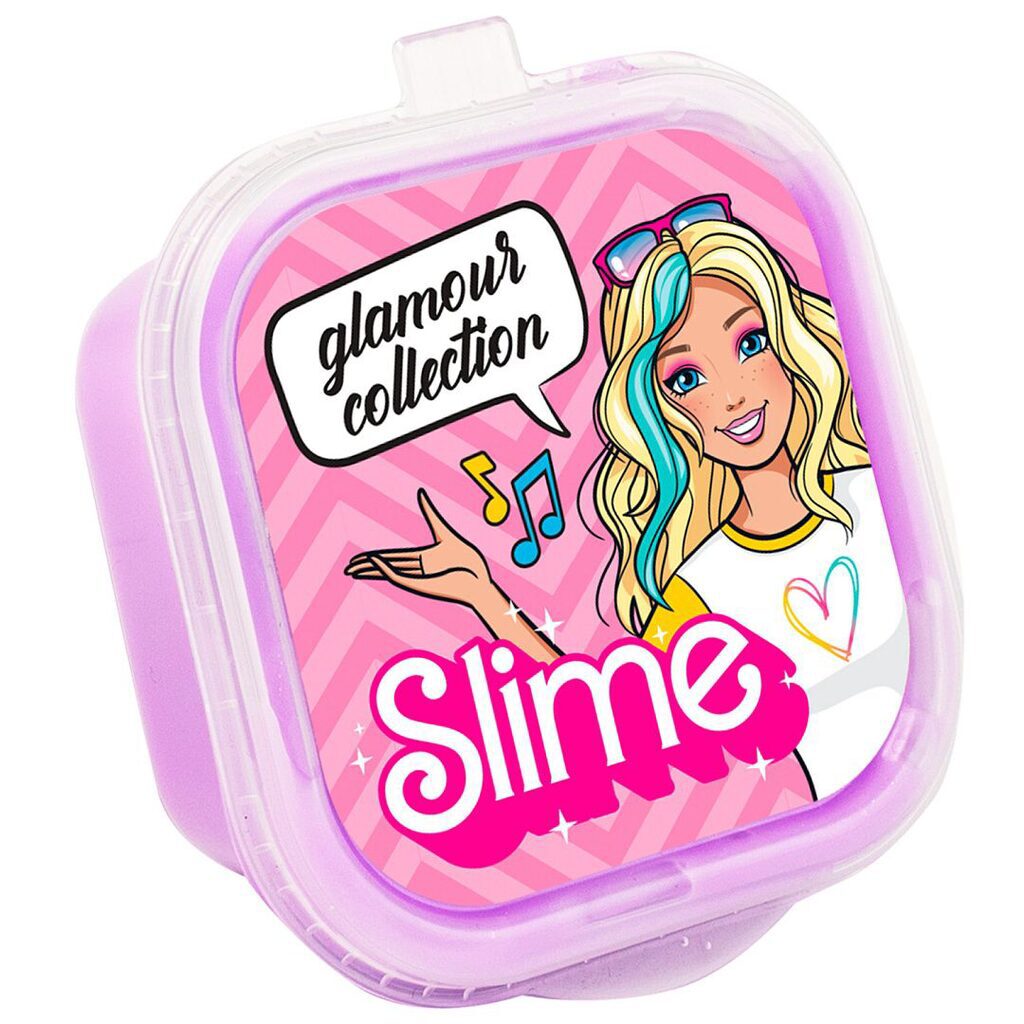 Slime  60гр "Glamour collectio" сиреневый с шариками