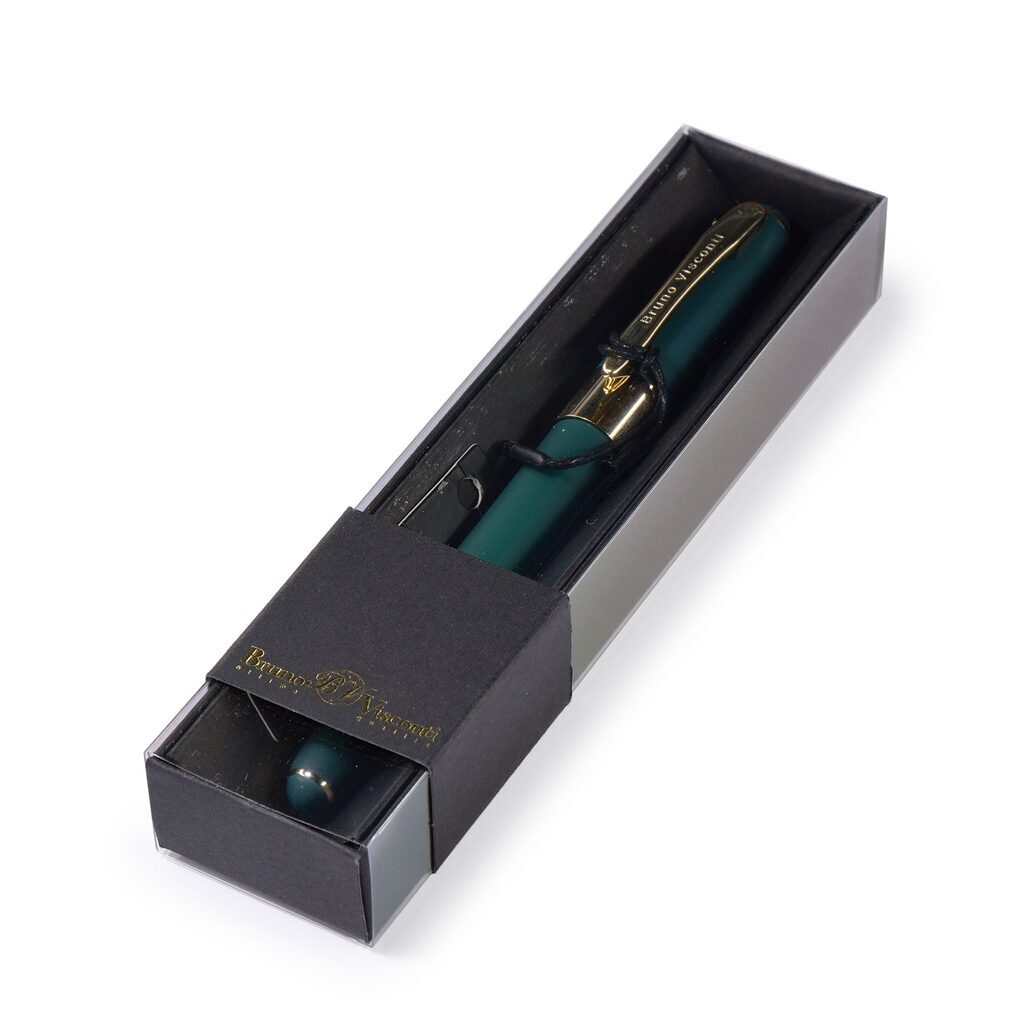 Ручка в футляре "Monaco. Зеленый" шарик., 0,5мм, пластик/металл., синие чернила