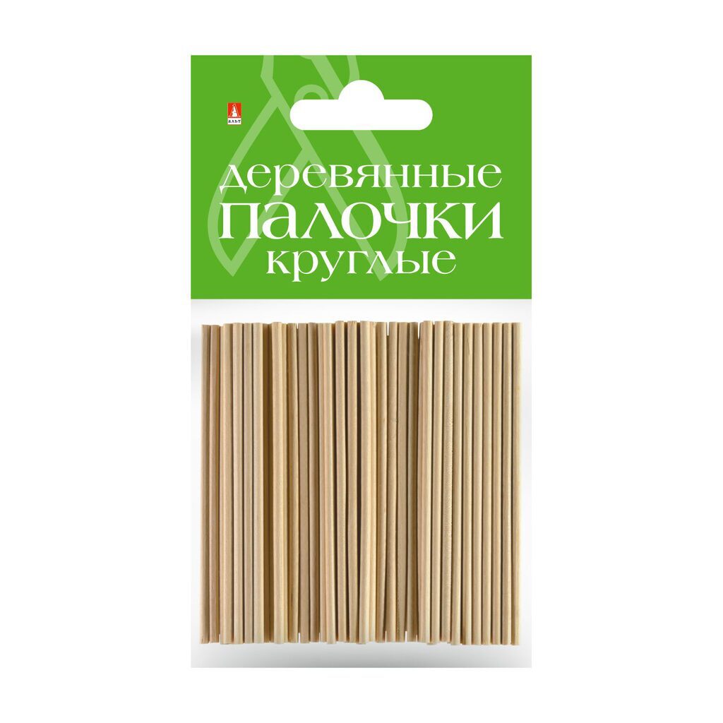 Деревянные палочки для творчества круглые, 10см, d=3мм, 50шт