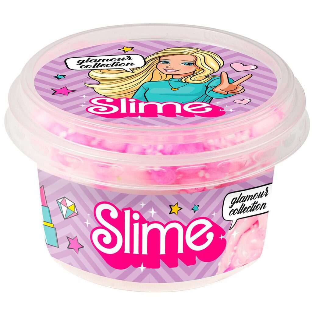 Slime 100гр "Glamour collection crunch" розовый