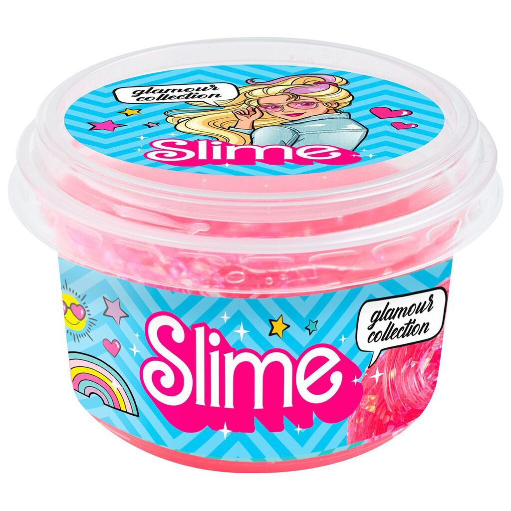 Slime 100гр "Glamour collection crunch clear" розовый
