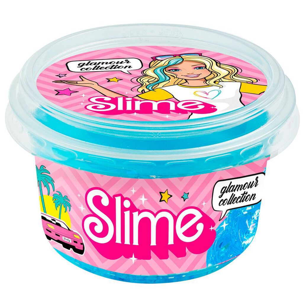 Slime 100гр "Glamour collection crunch clear" голубой