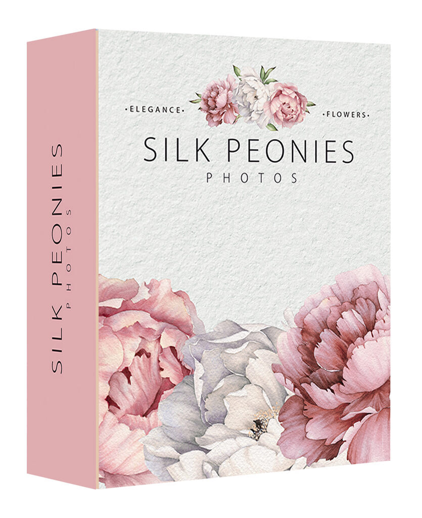 Фотоальбом 100 фото 10*15см Silk peonies. Пионы на шелке, пластик.стр.