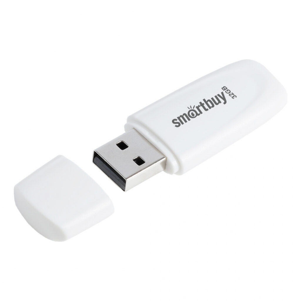 Флеш-драйв  32 GB USB 2.0 Smartbuy Scout White