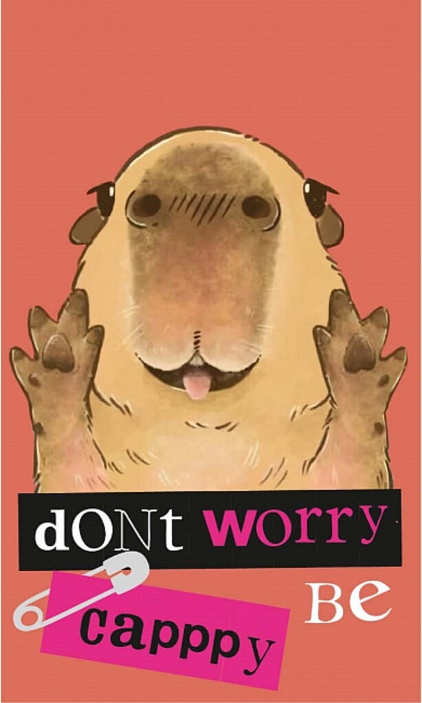 Блокнот А7  40л скоба "Капибара" клетка