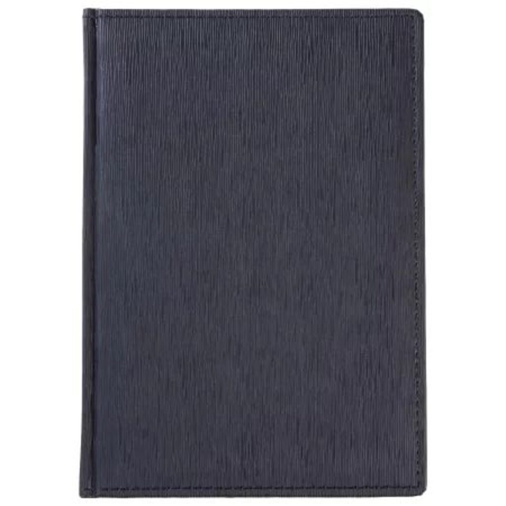 Ежедневник недат. А5 176л., 7БЦ, иск.кожа "Eclisse wood. Черный" ляссе