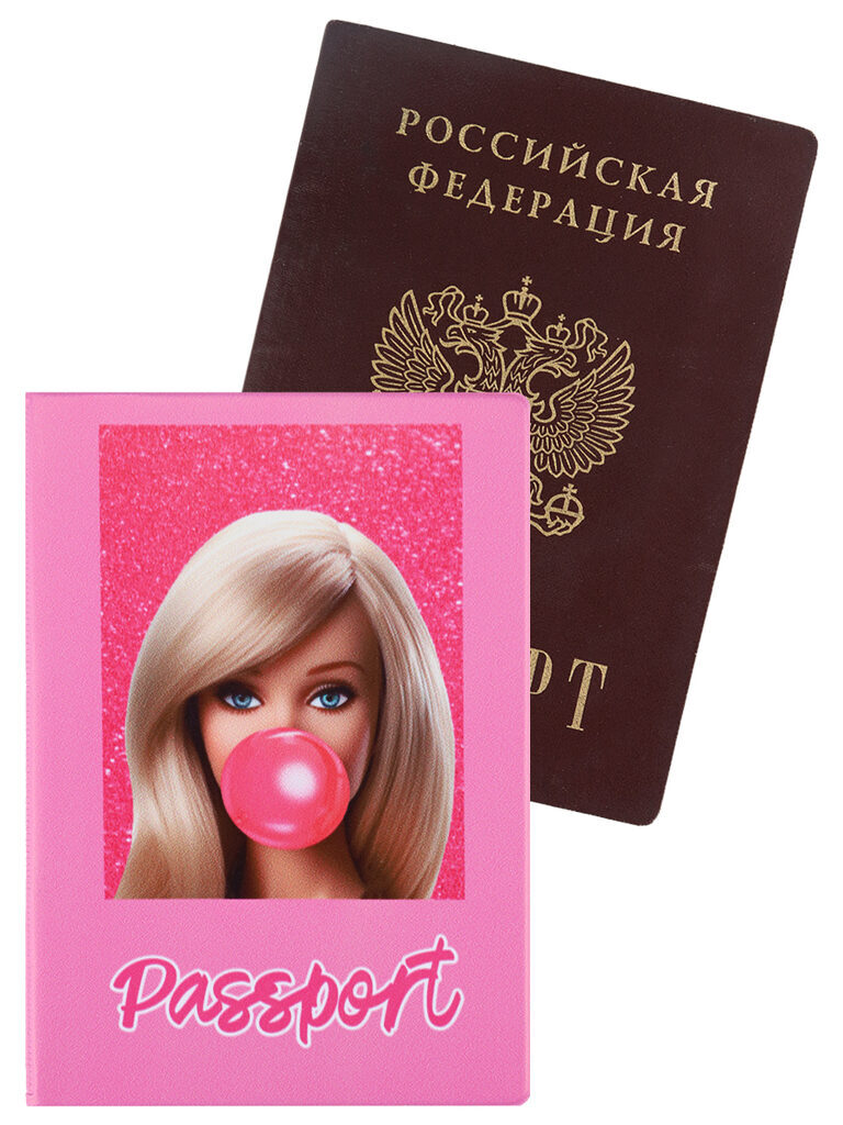 Обложка для паспорта "Let's go party" ПВХ slim