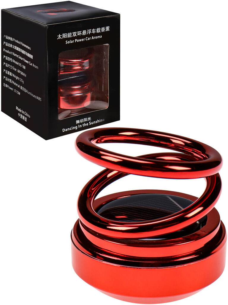 Ароматизатор в автомобиль "Скорость" на солнечной батарее, 6*6см, красный