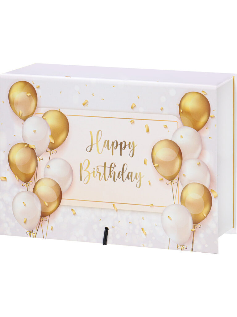 Подарочная коробка - книга 12*18*5 см "С днем рождения!"