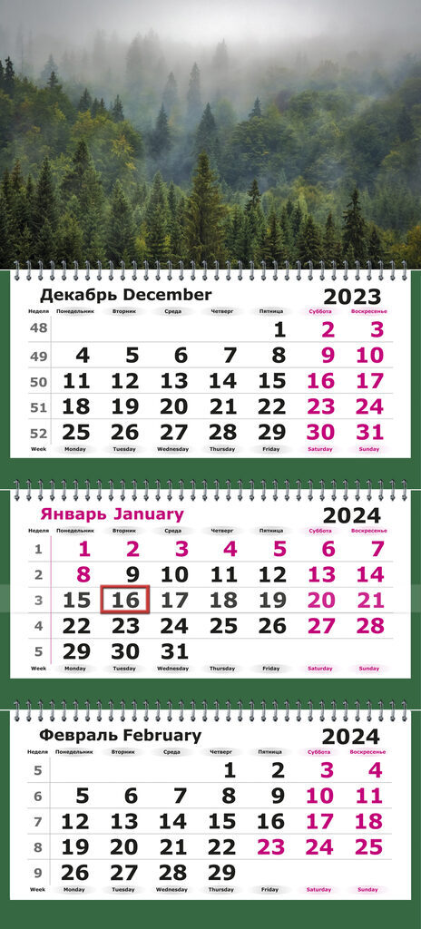 Календарь Трио Туманный лес на 2024 г.