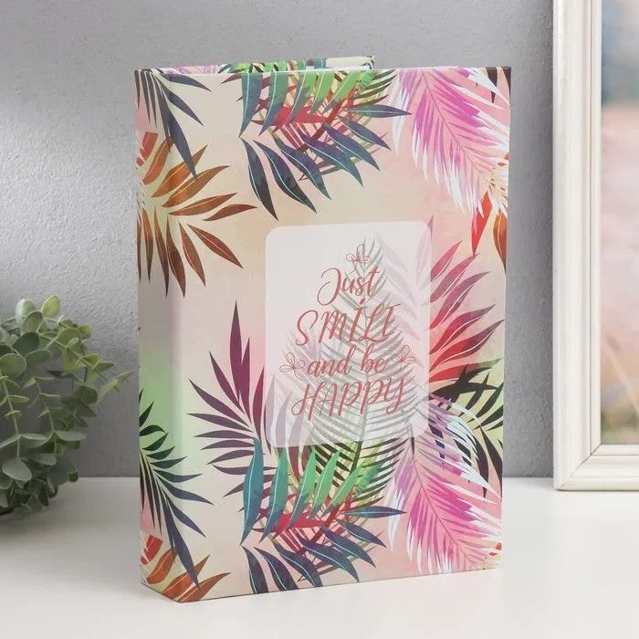 Фотоальбом 300 фото 10*15см Flowers , бум.карм.с мемо, клеевой пер-т