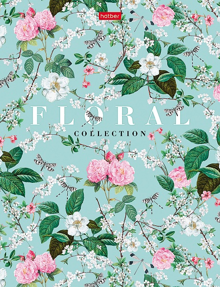 Блокнот А5 7БЦ  80л "Floral collection" кл., 5цв.блок