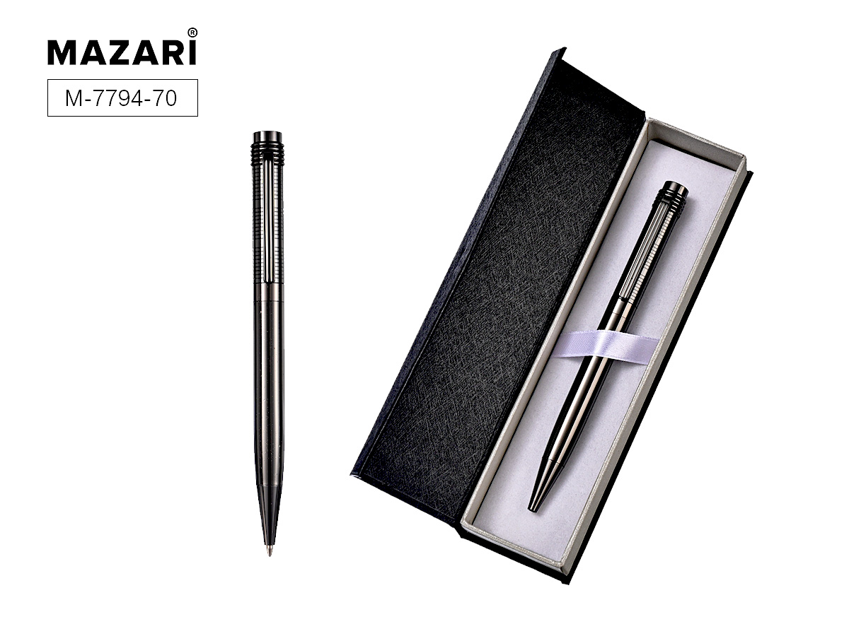 Ручка с пов.мех. в футляре "Sheen GB" шарик.,0,7мм, металл., синие чернила