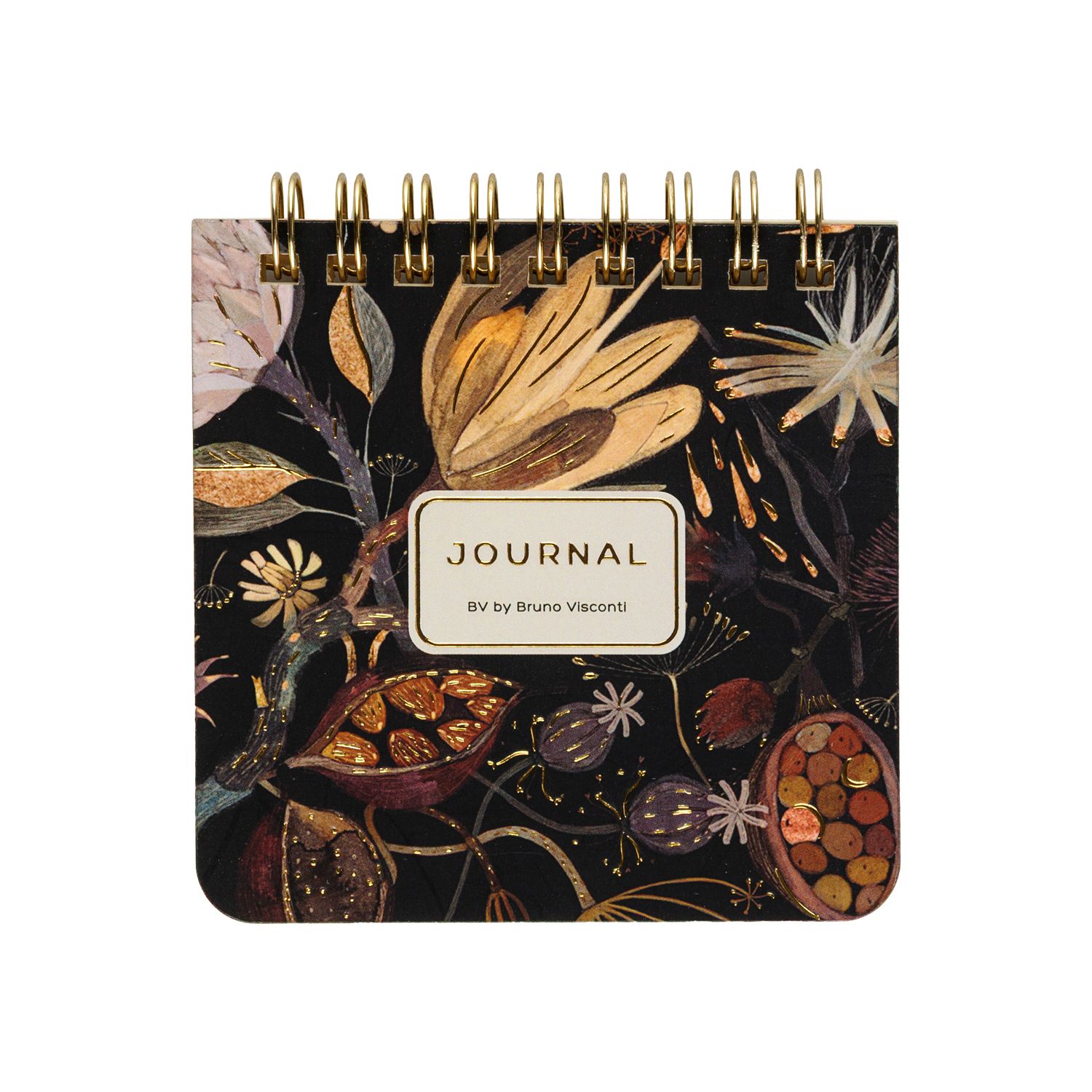 "POCKET JOURNAL" 90 х 90 мм, 60 Л, НА ГРЕБНЕ "НОЧНЫЕ ЦВЕТЫ"