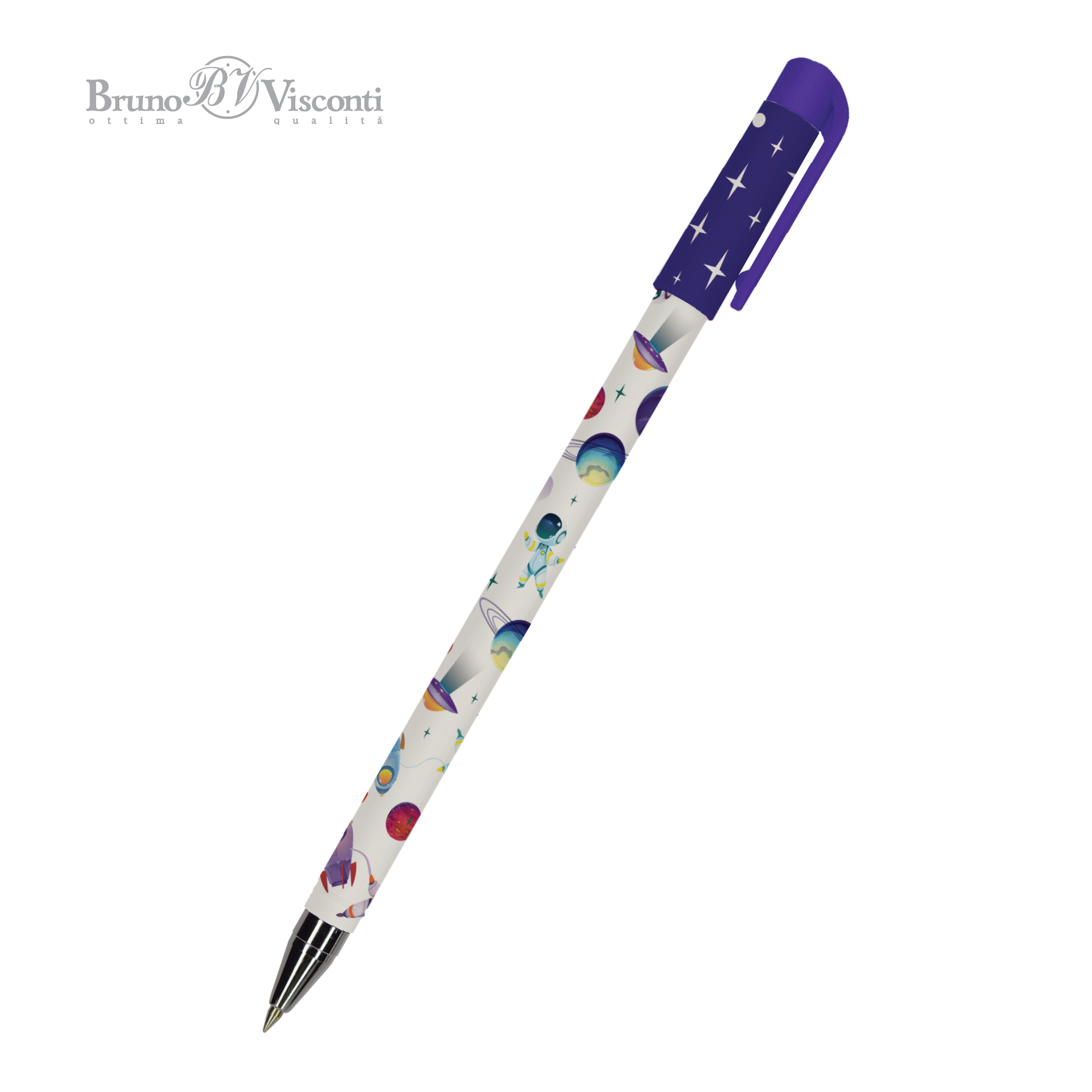 Ручка шар. BV "HappyWrite. Космос", 0.5мм, синяя