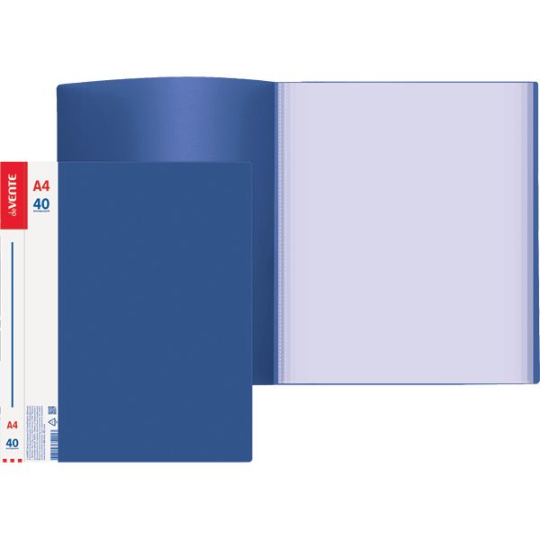 Папка файл А4  40лист 0,60мм Daily синяя, сменная этикетка*