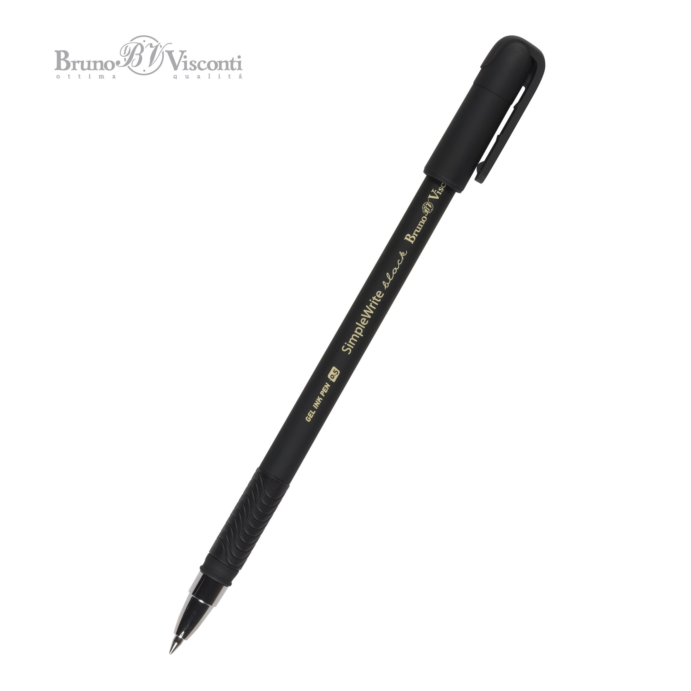 Ручка гелевая BV  0,5мм "SimpleWrite. Black" 0,5мм, черная
