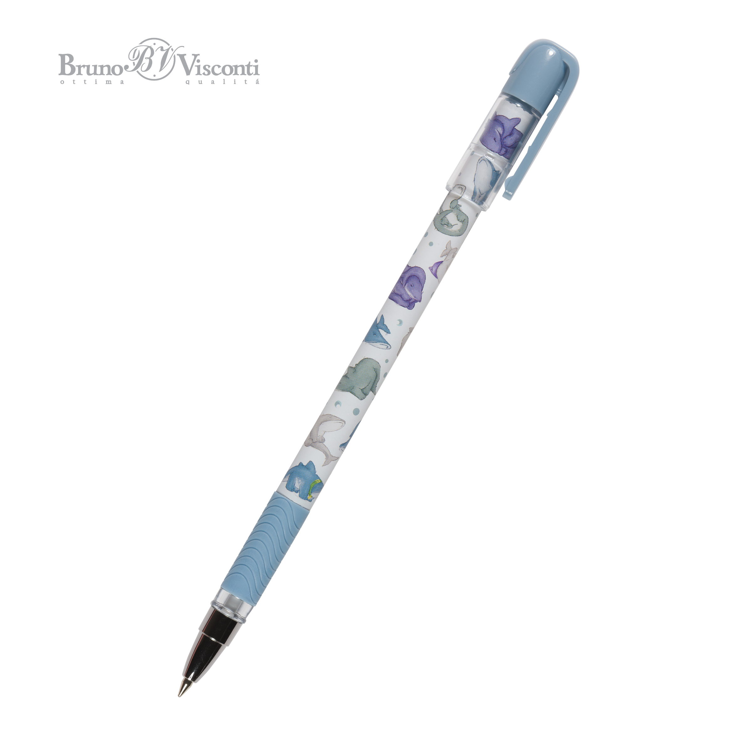 Ручка шар. BV "MagicWrite. Акулы" 0,5мм, синяя