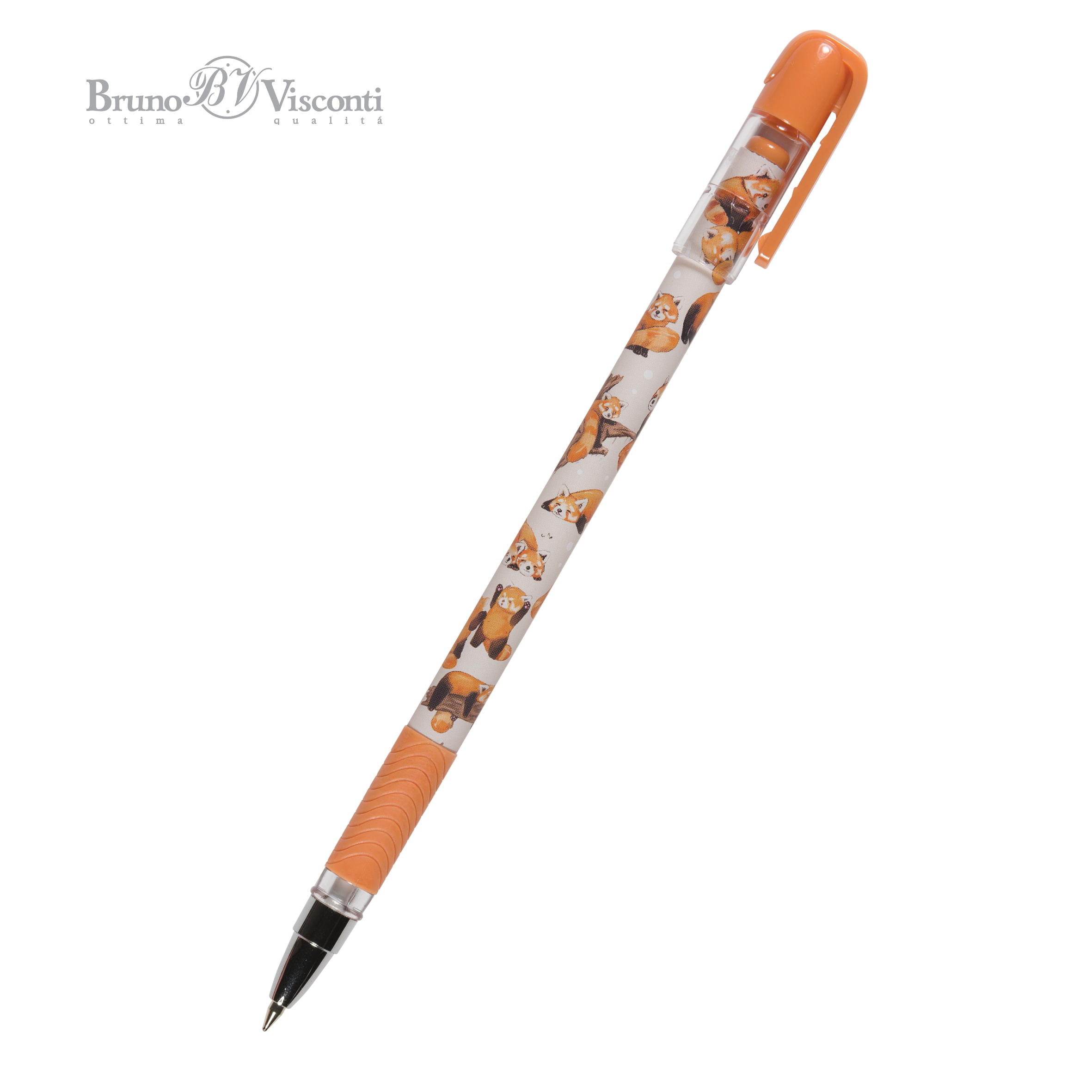 Ручка шар. BV "MagicWrite. Красные панды" 0,5мм, синяя