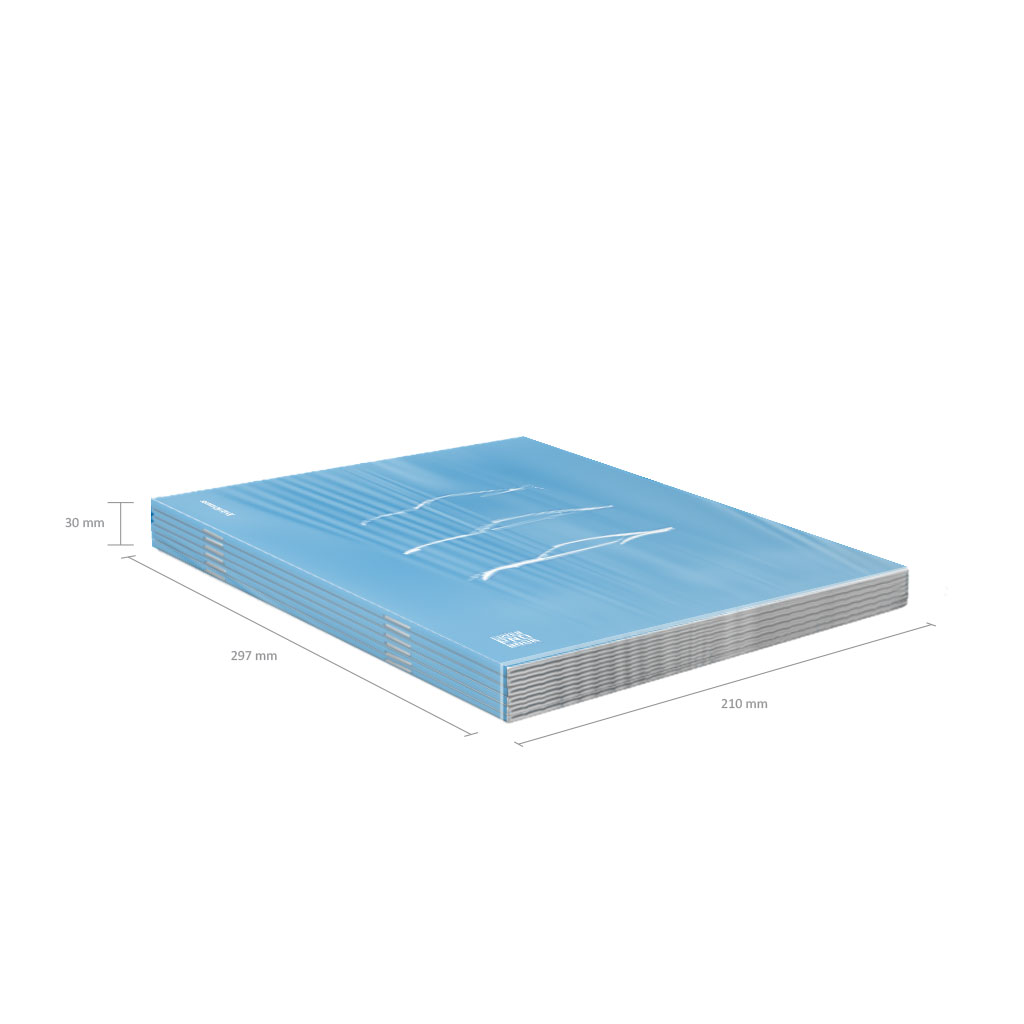 Тетрадь общая ученическая с пластиковой обложкой на скобе ErichKrause CoverProBook Mirage, синий, А4, 48 листов, клетка_MIX-PACK