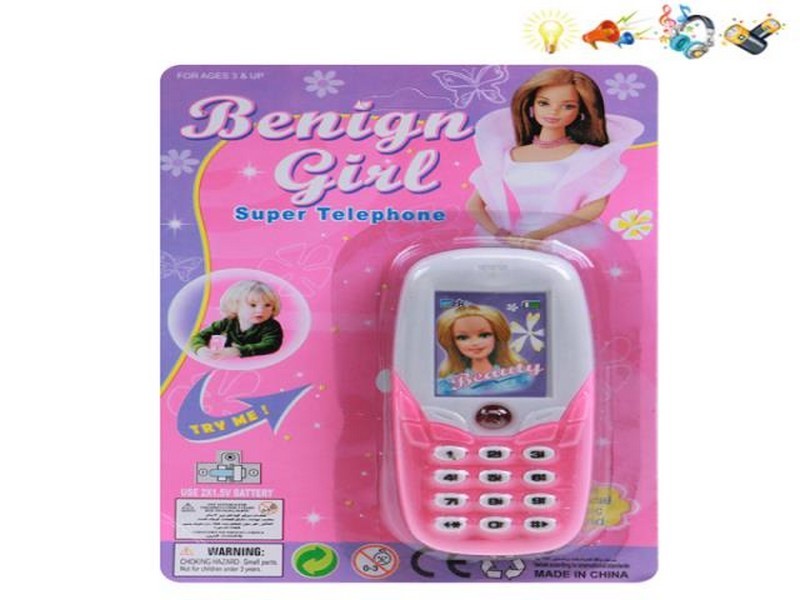 Игрушка Телефон мобильный BenignGirl 12см, батарееки не входят в комплект