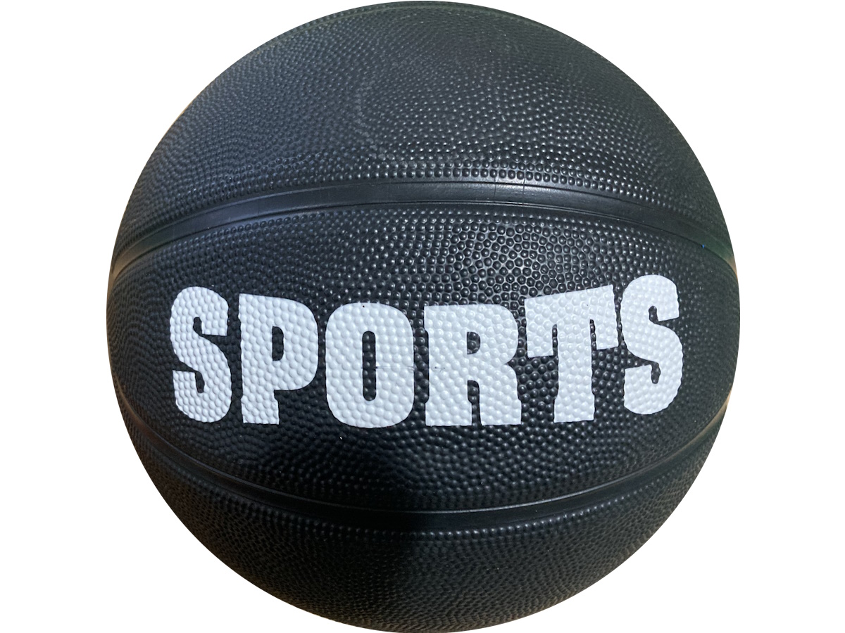 Мяч спортивный баскетбольный 37 см, 520гр, черный НЕ НАДУТЫЙ
