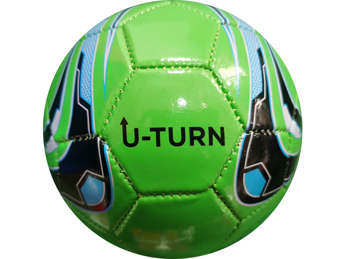 Мяч спортивный футбольный 24 см, PVC, 140гр, зелёный, НЕ НАДУТЫЙ