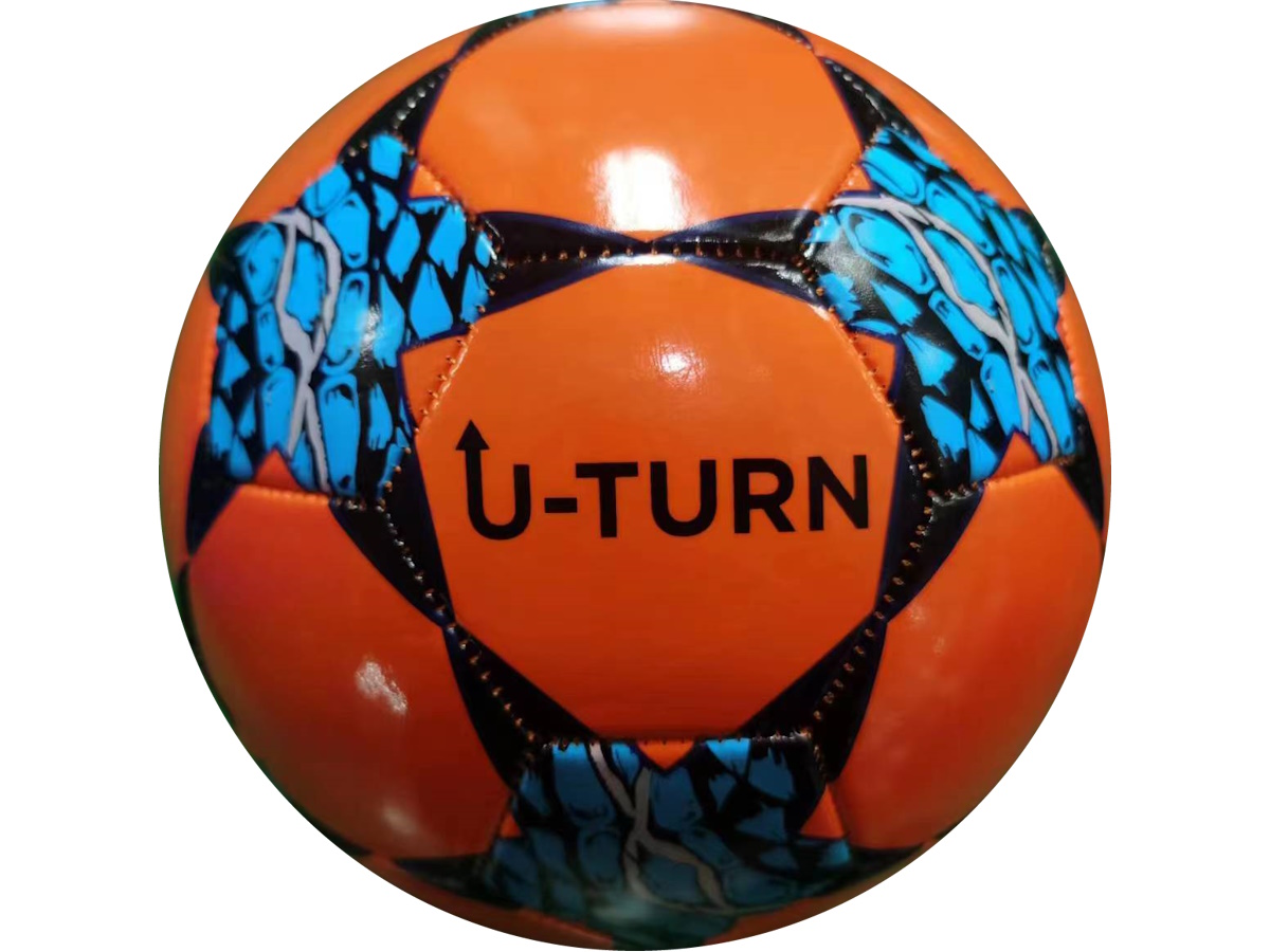 Мяч спортивный футбольный 35 см, PVC, 300гр, оранжевый, НЕ НАДУТЫЙ