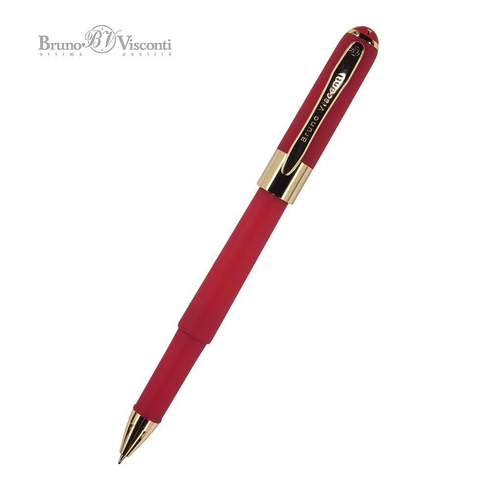 Ручка "Monaco. Красная" шарик., 0,5мм, пластик/металл., синие чернила + стержень