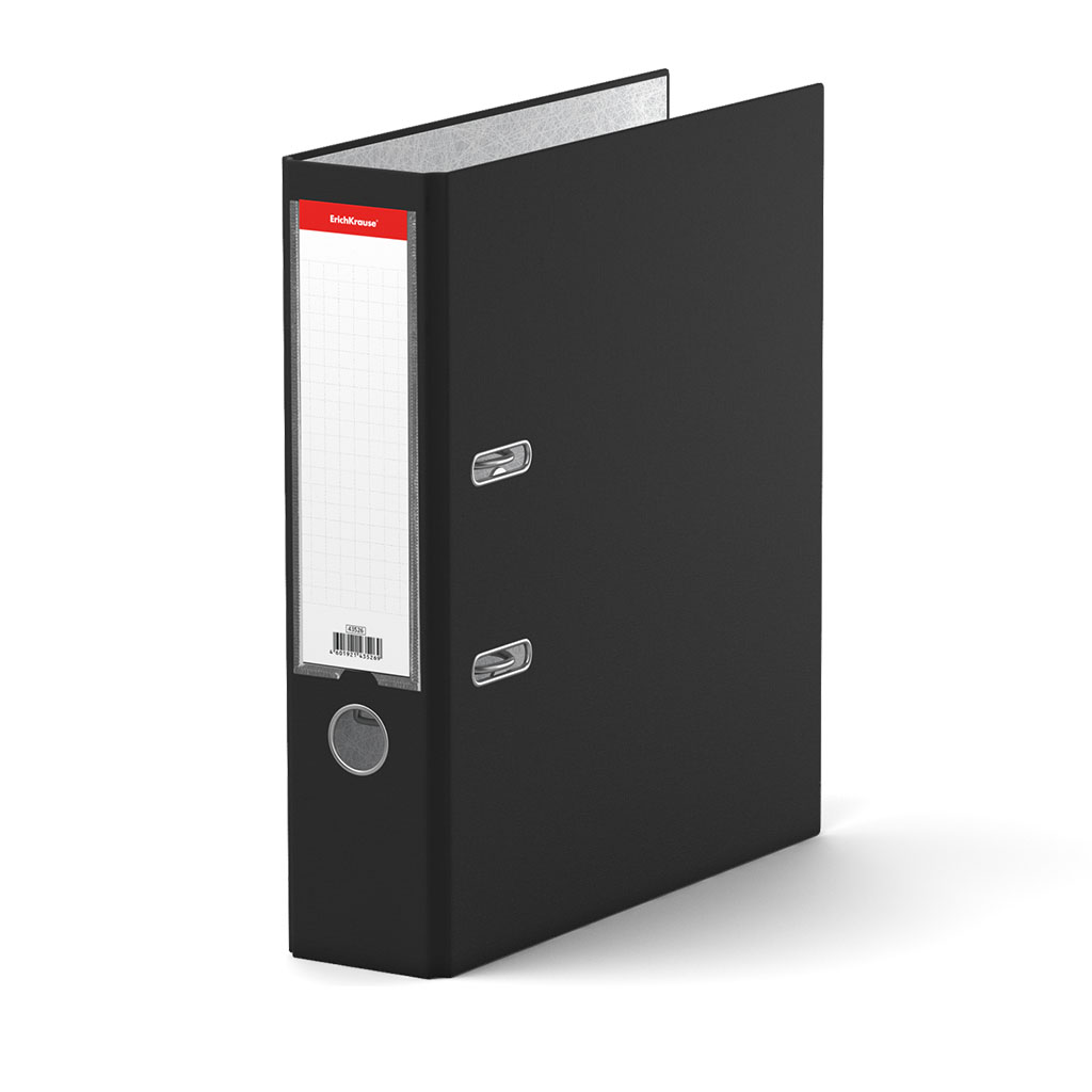 Папка-регистратор с арочным механизмом разборная ErichKrause Гранит, А4, 70 мм, черный