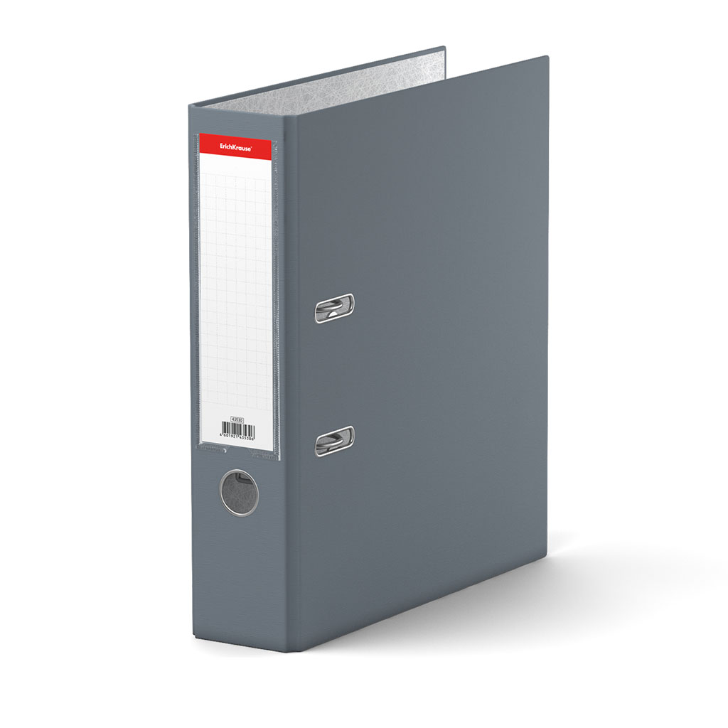 Папка-регистратор с арочным механизмом разборная ErichKrause Гранит, А4, 70 мм, серый