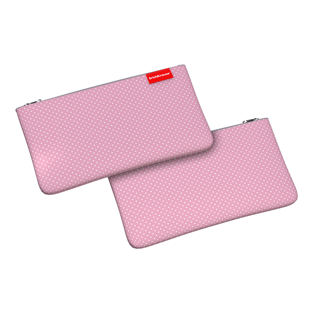 Пенал конверт ErichKrause® Light 220x120мм Dots in Rose
