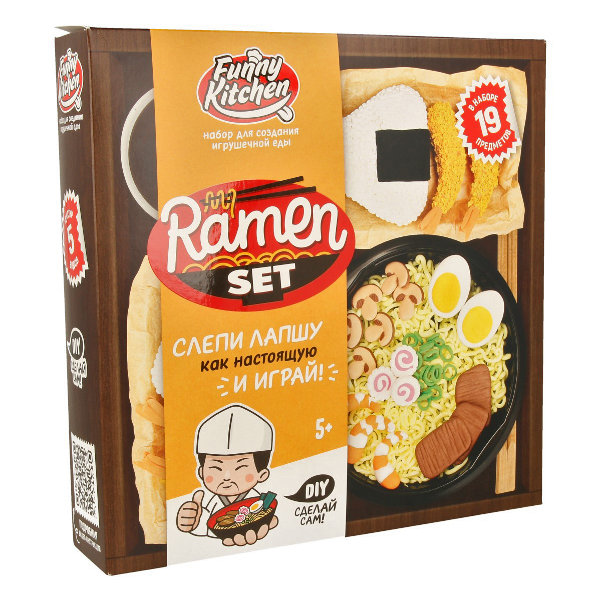 Набор для опытов Funny Kitchen "Ramen set" 150 гр легкий пластилин, слайм, тесто
