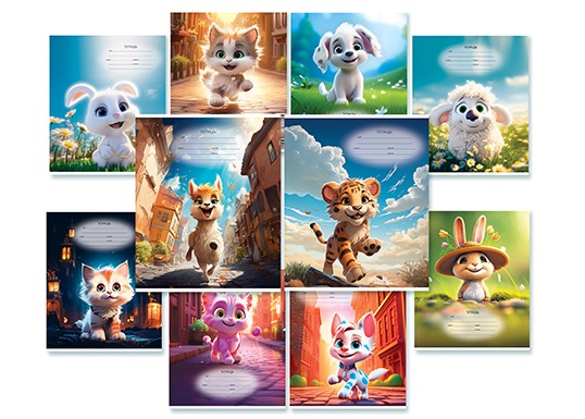 Тетрадь А5 24л лин. Апплика "Ассорти 10 дизайнов"