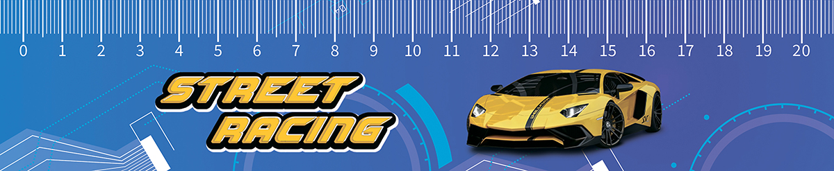 Закладка с линейкой 20см, "Желтое авто"