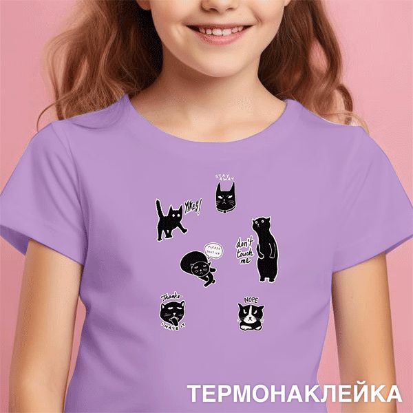 Набор термонаклеек  "deVENTE. Super Cats" 13*16,5 см, д/текст.изделий