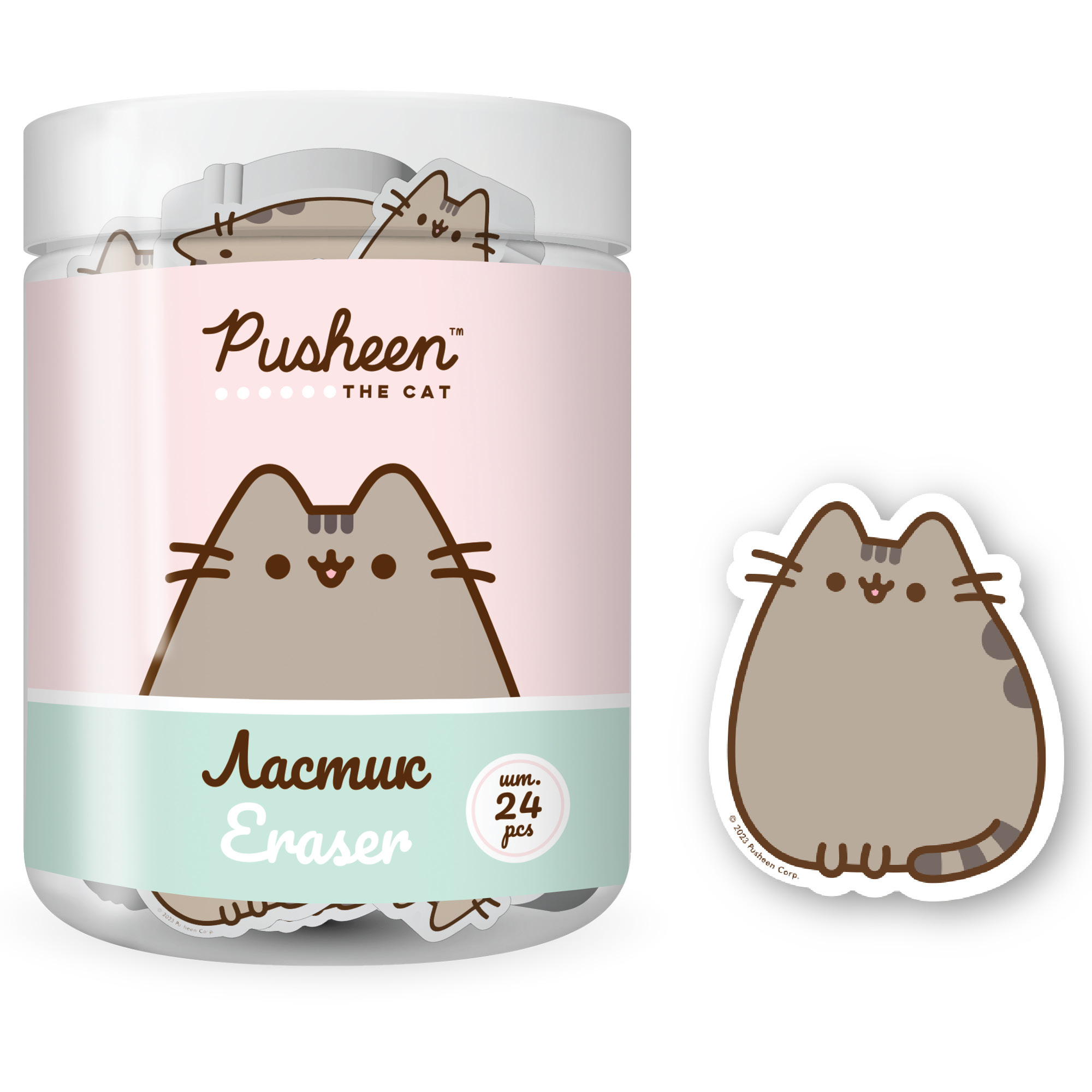Ластик  Pusheen, фигурный, 4,5*4,5*0,8см