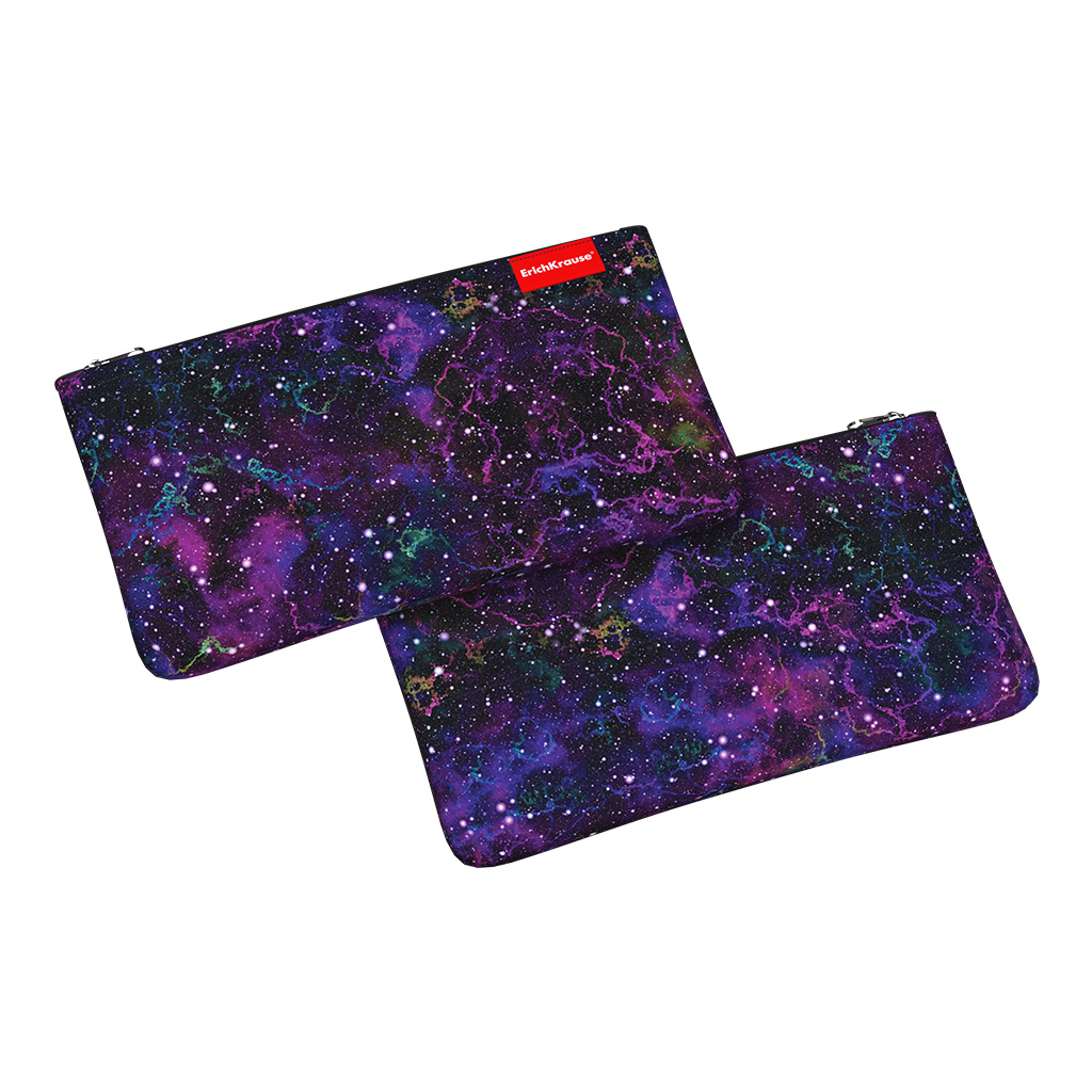 Пенал конверт ErichKrause® Light 220x120мм Purple Stardust