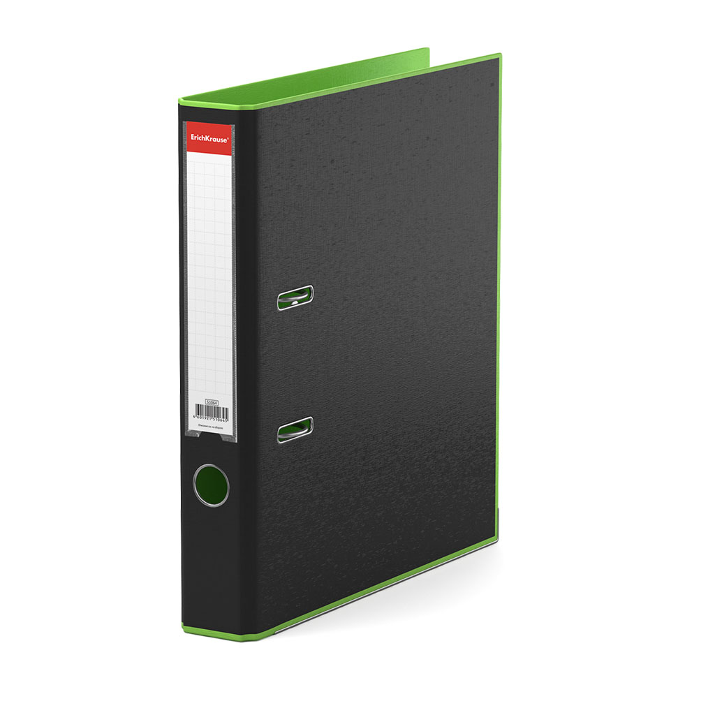 Папка-регистратор с арочным механизмом разборная ErichKrause Акцент, А4, 50 мм, салатовый