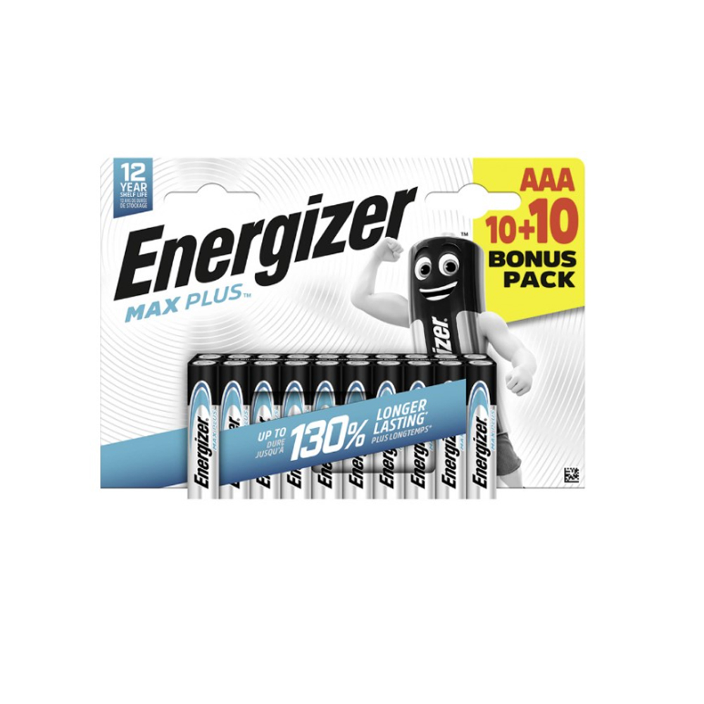 Батарейка LR-03 (ААА) ENERGIZER Max Plus,10+10 блистер, цена за 1 шт